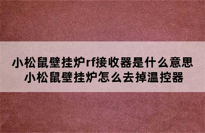 小松鼠壁挂炉rf接收器是什么意思 小松鼠壁挂炉怎么去掉温控器